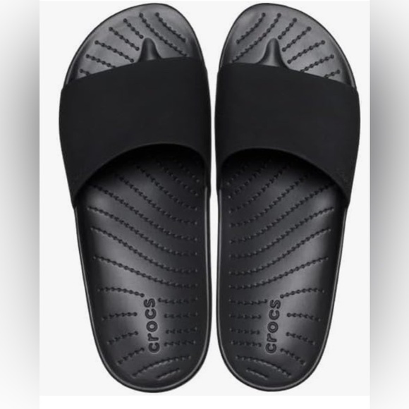 Crocs women's Black Slide Sandals, size 10 - Picture 1 of 6
